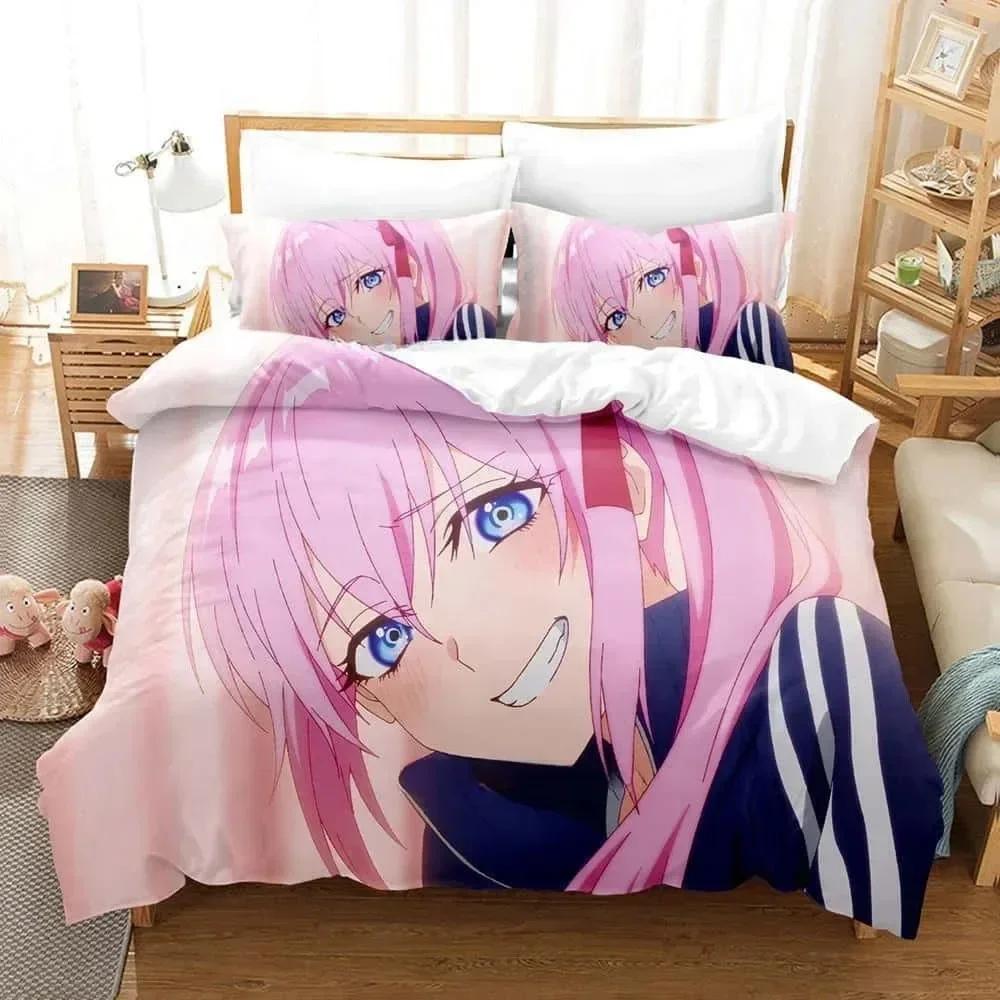 3D Kawaii Girls Shikimori's Not Just a Cutie Printed Bed Set Duvet Cover Pillowcase Bedding Set Bed Linen Sheet Quilt Cover Full