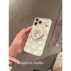 Small Fresh Green Polka Dot Magnetic Attraction Is Suitable for Apple 17promax Mobile Phone Case, Anti-drop New 16pro15 Case.