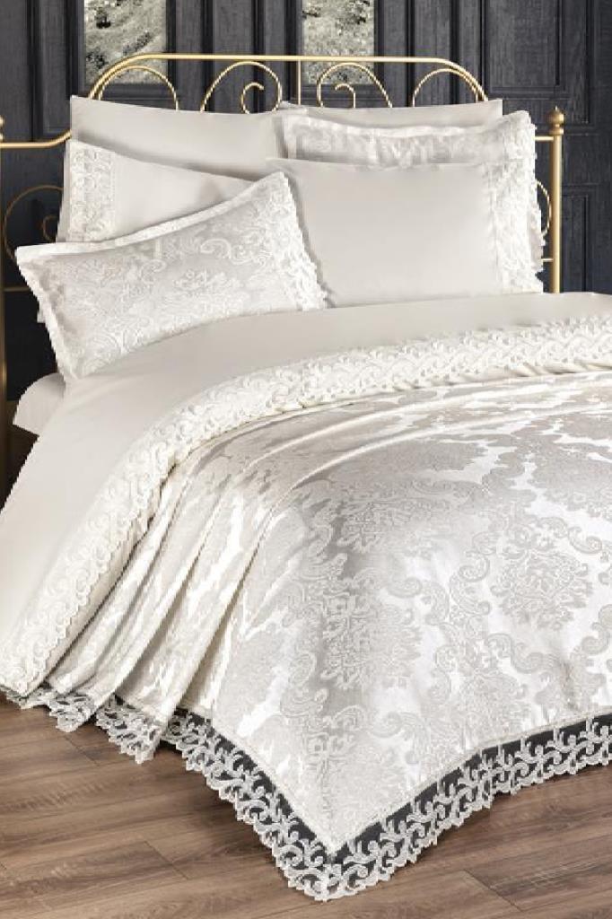 Svatební sada Belinda Francouzská krajka 7 ks krémová