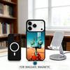 1pc Cowboy Hat Lizard Desert Cartoon Phone Case Magnetic For iPhone17 16 15 14 13 12 Pro Max For Magsafe Wireless Charging Cover