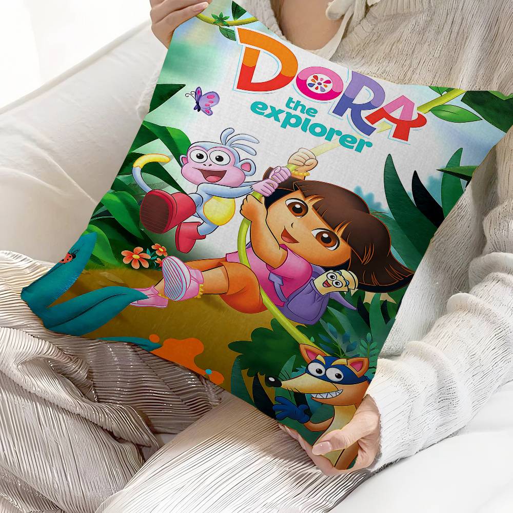 Cartoon-DORA-The-Explore Pillow Anime Pillow Sofa Bed Head Pillow Cover Cushion Cover 45x45 Cm Fashion