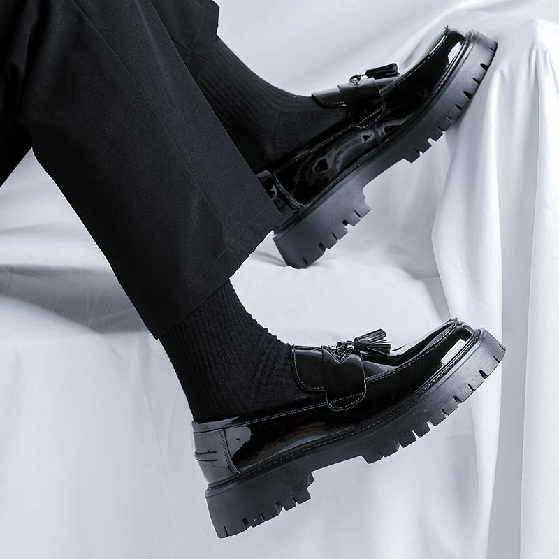 Fashion 2025 British Style Men's Genuine Leather Shoes Fashionable Casual Loafers Men's Comfortable Outdoor Business Shoes Formal Shoes