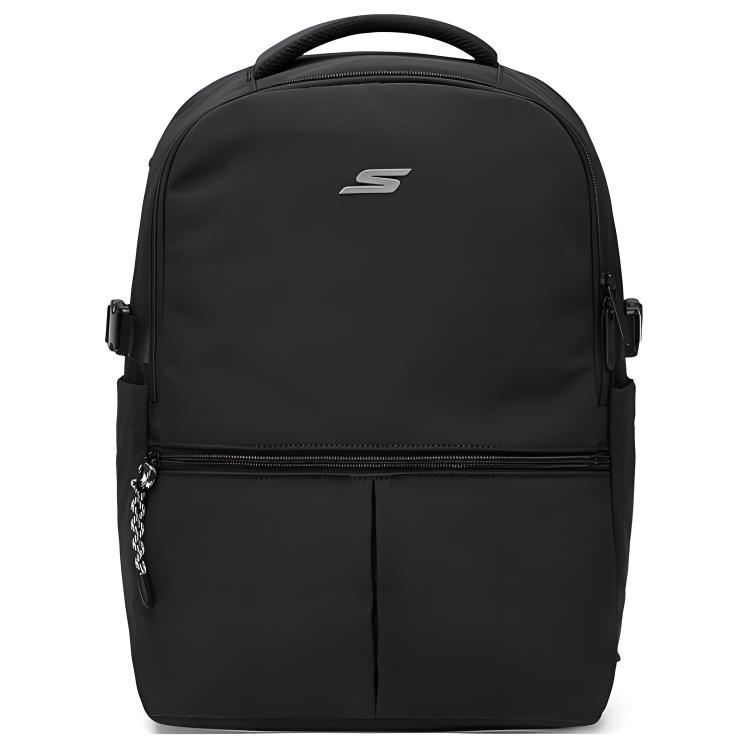Skechers 22L Comfortable Sports Series Large Capacity Lightweight Versatile Fabric Backpack Unisex backpack Carbon-Black P324U001-0018 Carbon Black,Large