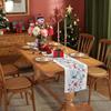 Thick Poly Cotton Digital Print New Year Red Christmas Table Runner Bed End Flag Dining Mat Tablecloth