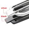 2PCS Universial Car Side Air Vent Fender Body Cover Outlet Intake Sticker Spoiler Grille Trim Exterior Accessories Black/Chrome