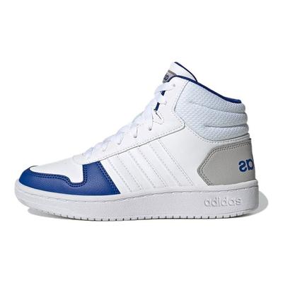 Neo Hoops 2.0 K Casual Non-Slip Durable Mid-Top Skate Shoes Kids Sneaker White Blue GZ7770