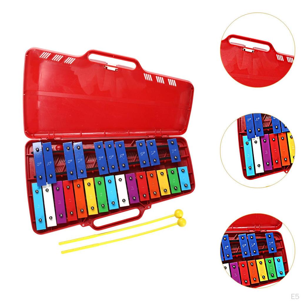 Children's Xylophone Music Instrument 25 Note Glockenspiel for Early Learning