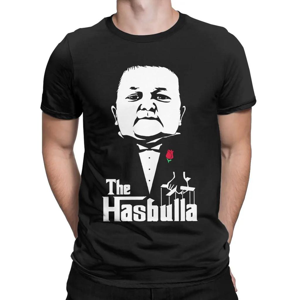 Men Hasbulla Godfather T Shirt Magomedov Khabib Funny Cotton Clothing Fun Short Sleeve Crew Neck Tees Birthday Gift T-Shirts