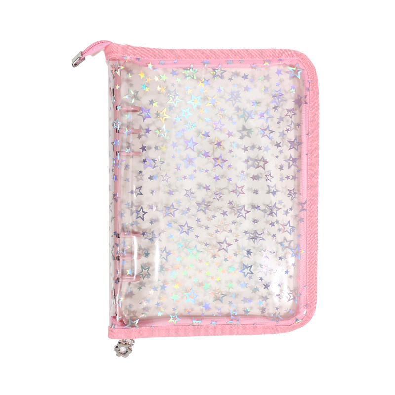 A5 Star Photocard Binder Shinning Protective Sleeves Clear Refillable Notebook Shell Binder Photocard Album 10 Inner Pages High Quality
