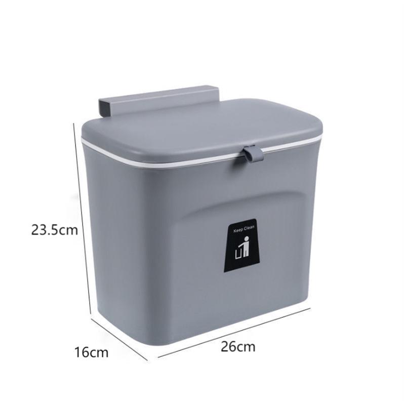 Wall-Mounted Kitchen Trash Can with Handle and Inner Bucket for Cabinets