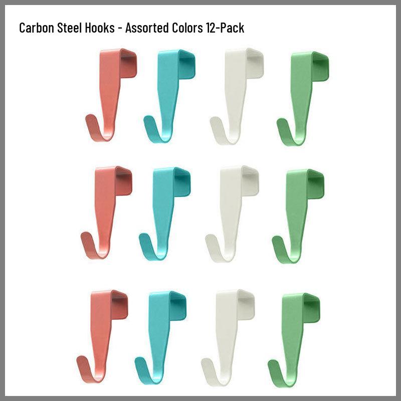 No-Drill Silent Wrought Iron Over-Door Clothes Hook & Storage Rack