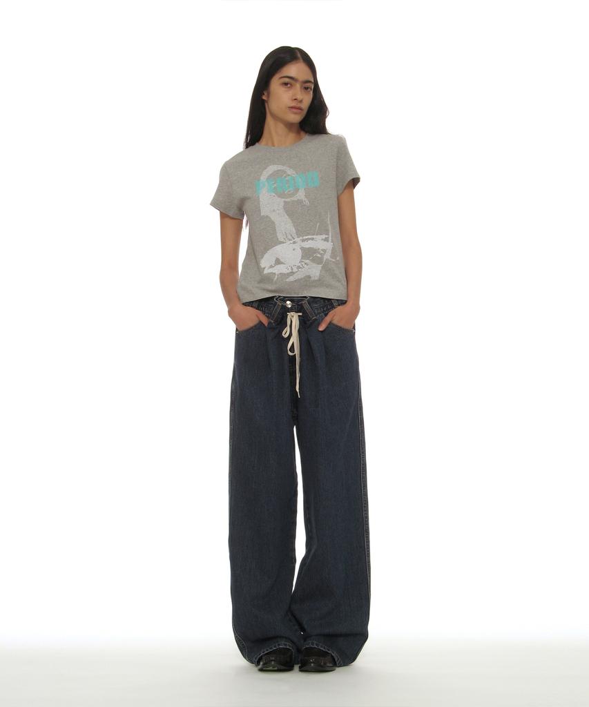 PARTIMENTO WOMEN Period Printed Tee_Melange