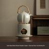 Clay Tea-Boiling Set: Charcoal Stove & Side-Handled Pot for Outdoor & Household Use.
