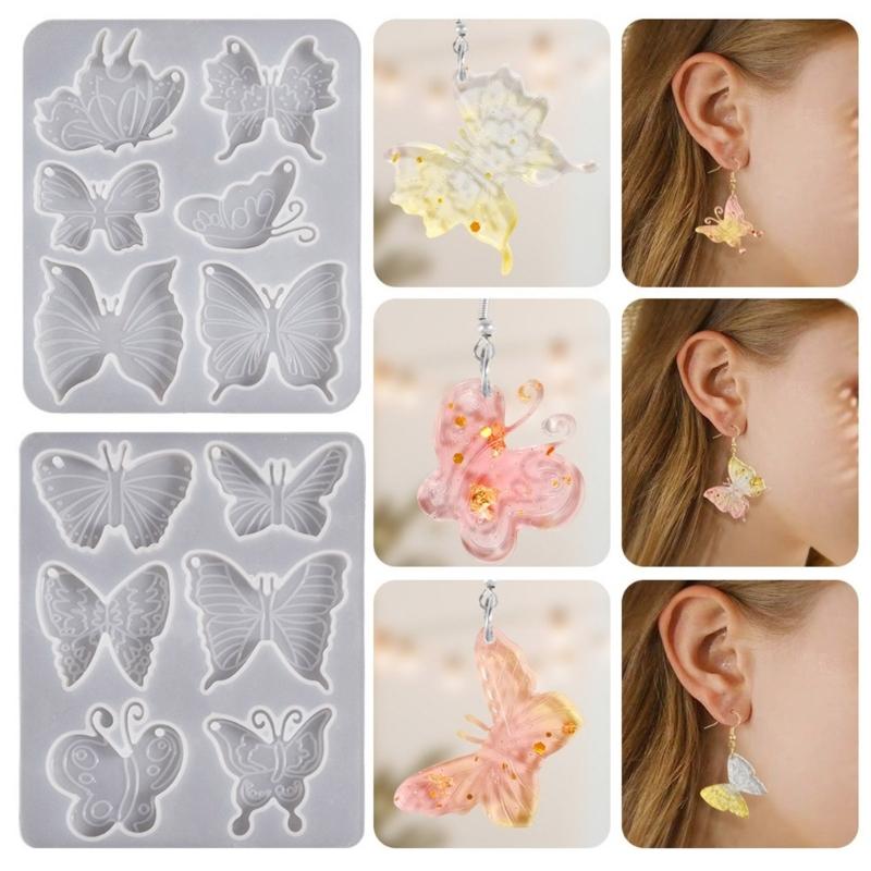 Portable Creative Bowknot Designs Sturdy Silicone Molds Craft Supplies for Earring Crafting High Temperature Resistant