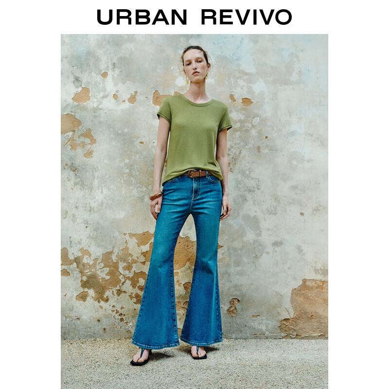 UR 2025 Summer Women s Slim Fit Round Neck T-Shirt M