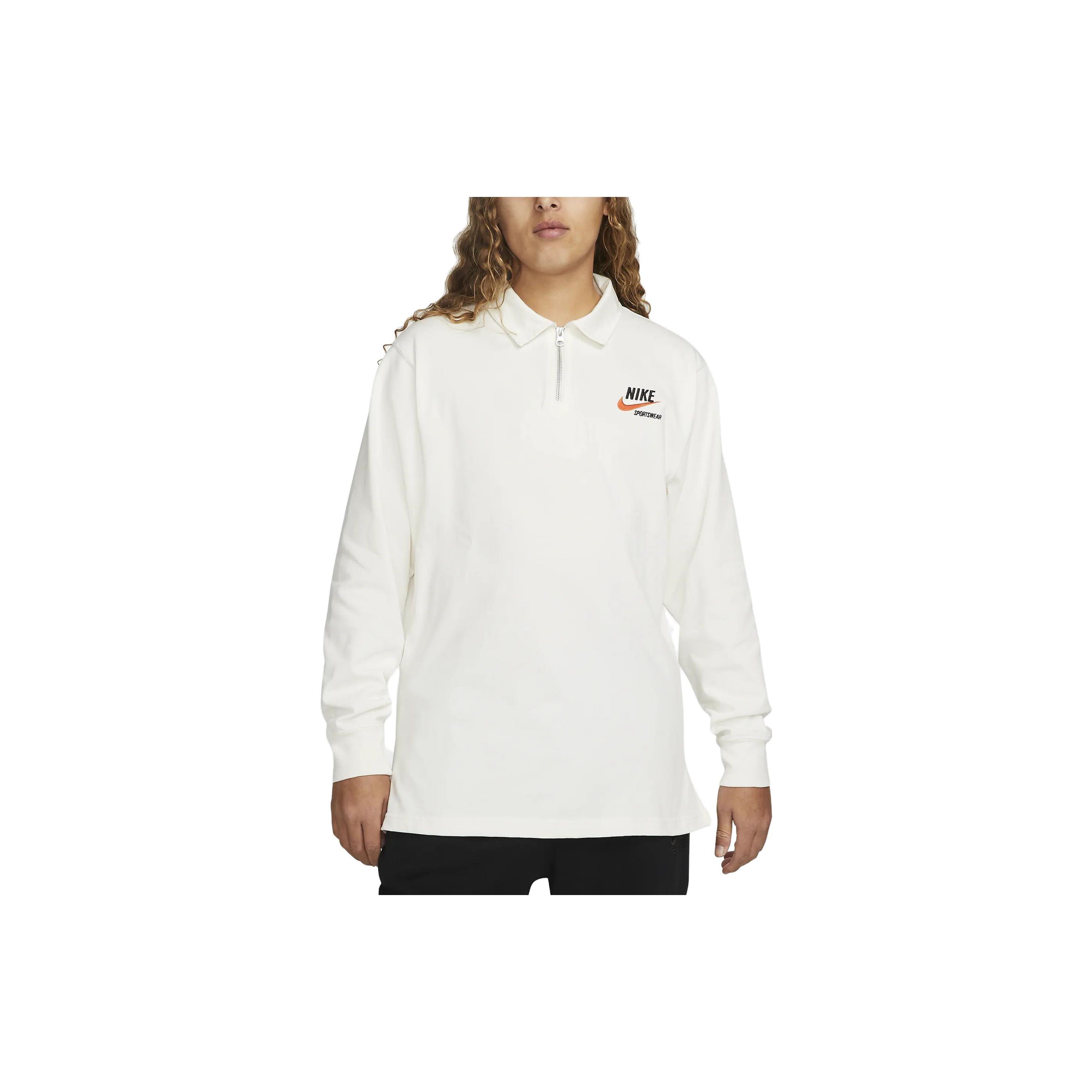 Nike Sportswear Trend Rugby Long Polo Shirts White Men s DX6753-133 S