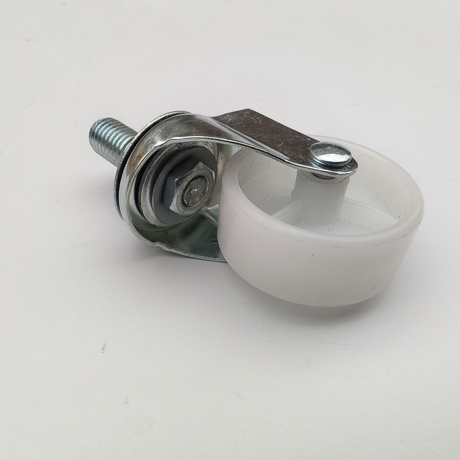 

Light-Duty White Nylon Threaded Caster Wheel for Furniture