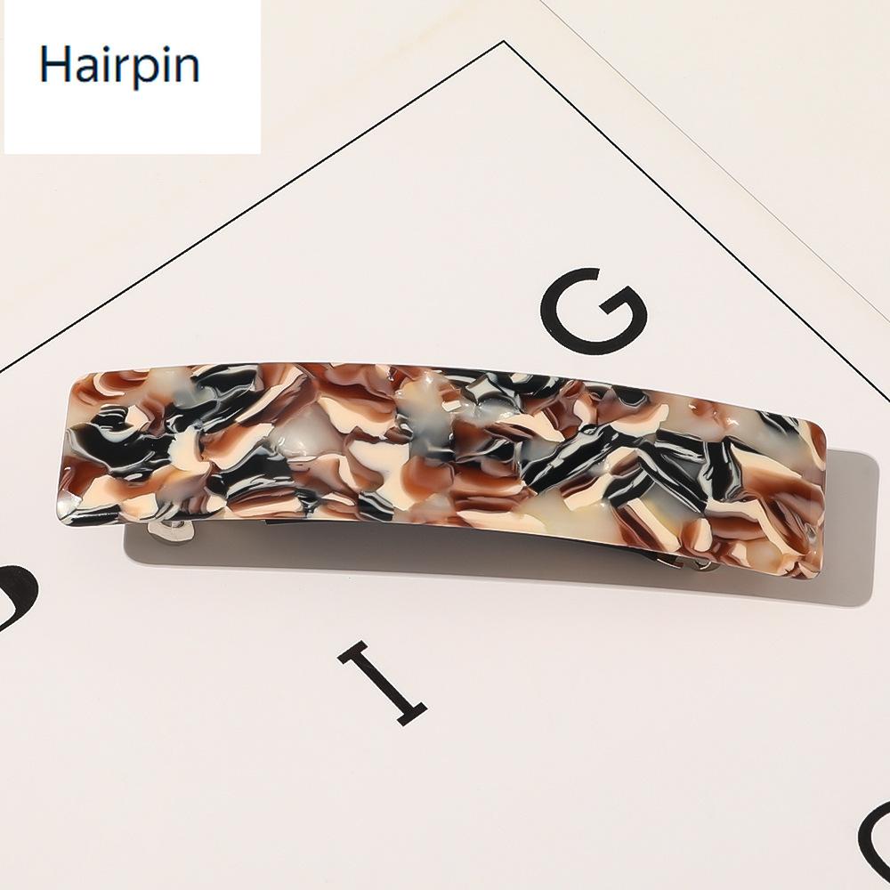 Acetate Square Hair Claw Spring Loaded Hair Clip for Women Messy Bun Forest Vintage Hair Accessory