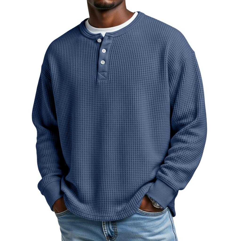 Men's Knit Casual Collar Pullover - Long Sleeve Daily Wear