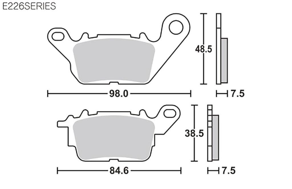 KITACO SBS Brake Pads 226CT for NMAX155 (Front) NMAX, 777-0226040