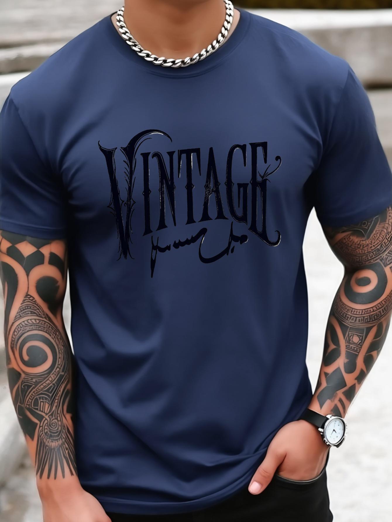 Vintage Graphic T-shirt - Black Cotton Blend S