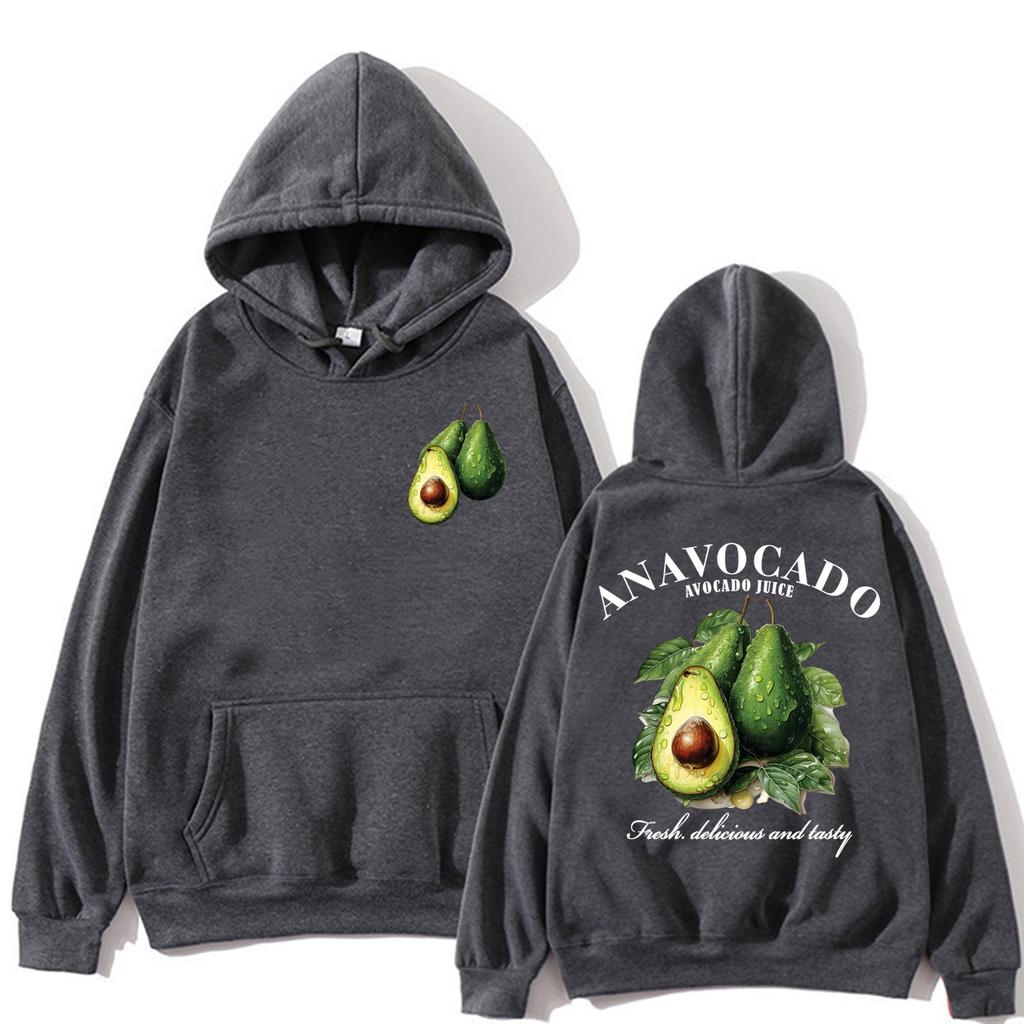 Funny An Avocado Juice Graphic Hoodies Men Women Fashion Aesthetic Sweatshirt Oversized Fleece Gifts