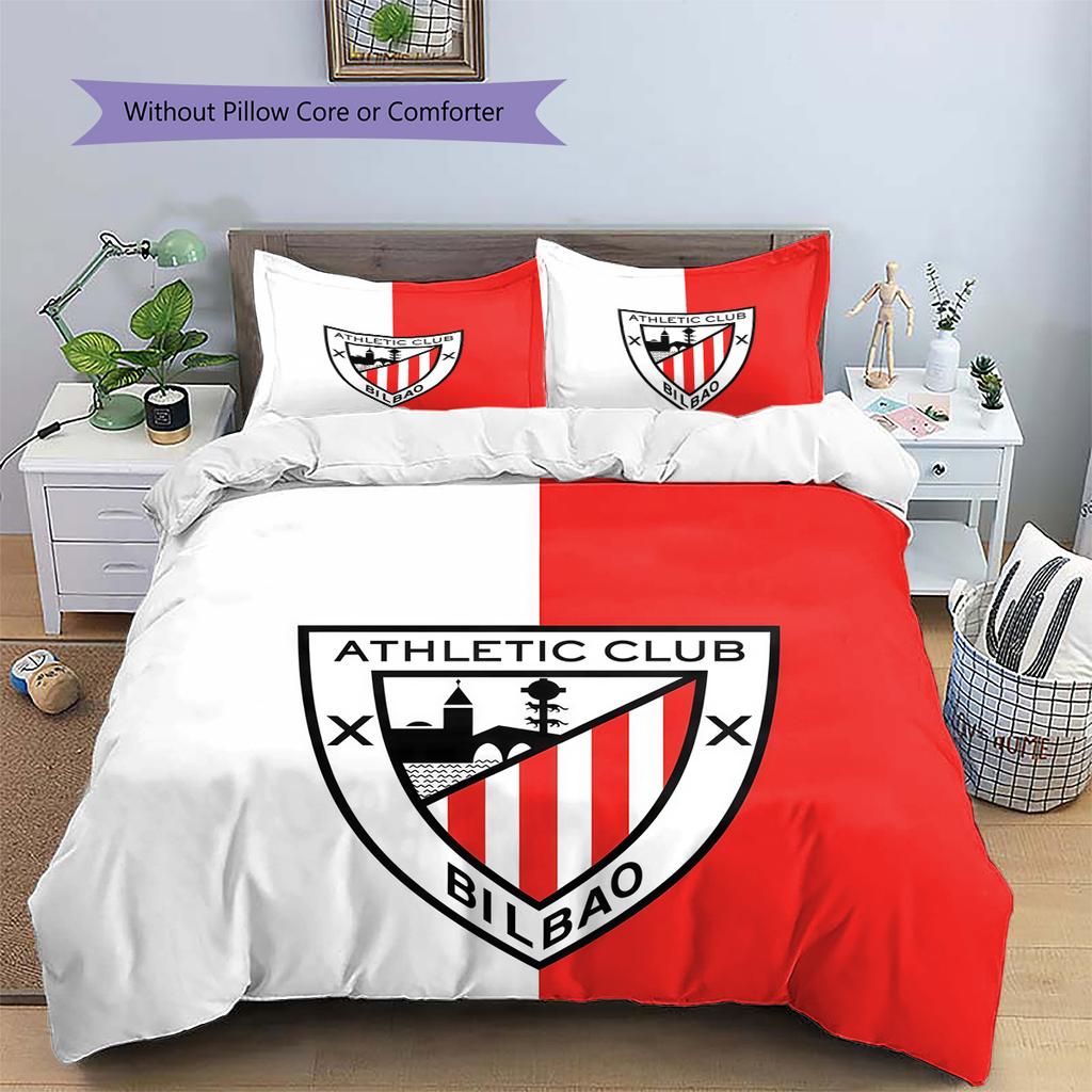 Athletic Club Muster Bettwäsche Steppdecken-Set Heimdekoration Geschenk (1 Bettbezug + 2 Kissenbezüge (ohne Füllung))