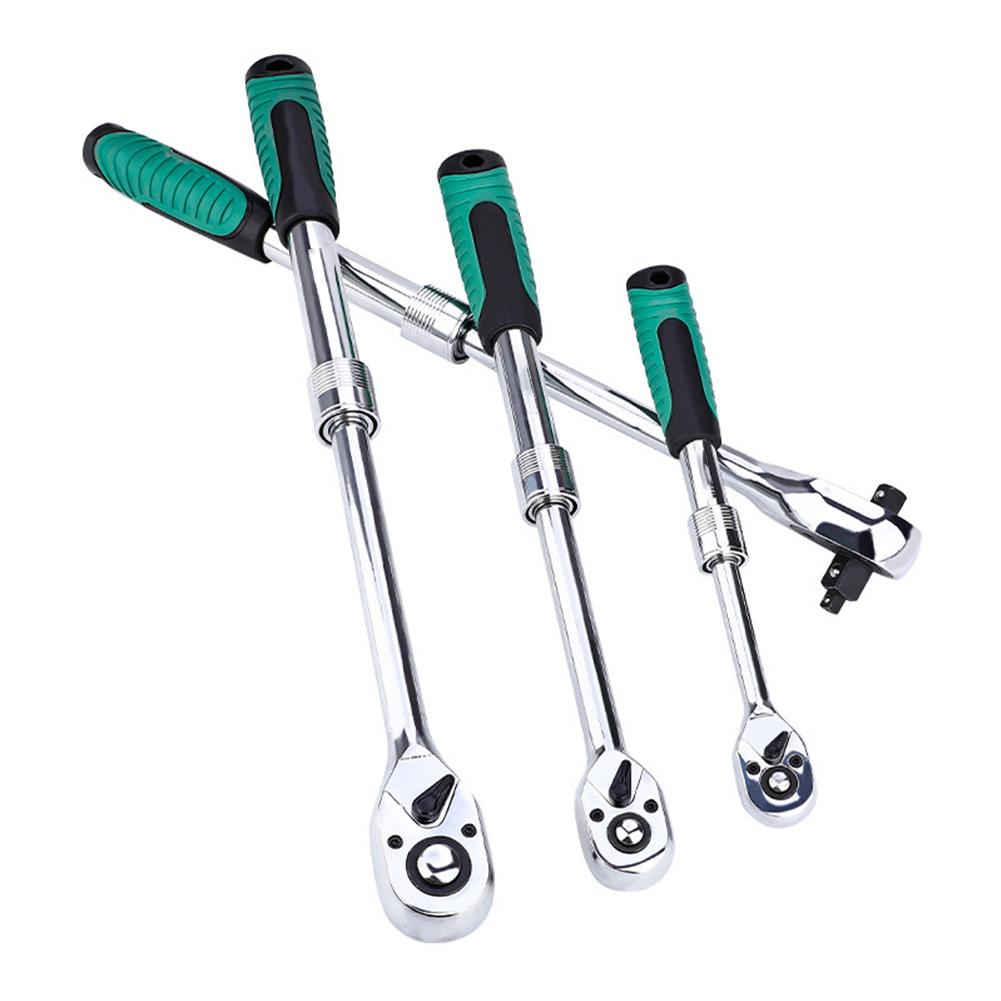 72 Tooth Ratchet Adjustable Head Wrench Quick Release Button Telescopic Adjustment Forward And Reverse Steering