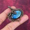 Labradorite Pendant Natural Gemstone Pendant Handmade Copper Wire Wrapped Jewelry