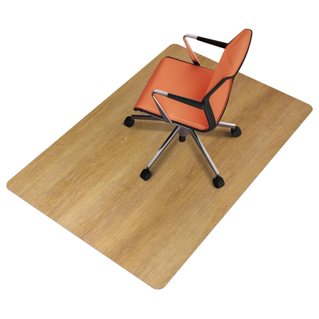 Updated Gaming Chair Mat, 120*90cm, Wood Grain PVC + Fiberglass, Soft, Floor Protection, Stays in Place, Prevents Dents and Scratches (120*90cm-NEW)