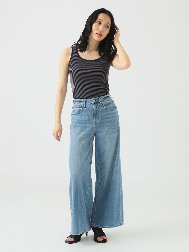 B:MING LIFE STORE by BEAMS S/S TEE HEALTH KNIT Tubular Ribbed Tank Top, Women's, Navy, One Size