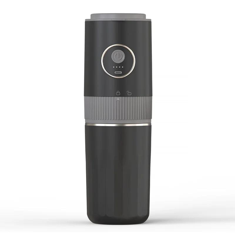 Reisvriendelijke Alles-in-één Koffiezetapparaat - Ingebouwde Molen, Handheld Espressomachine & Mini Pour-Over Kopje voor Thuis en Buiten