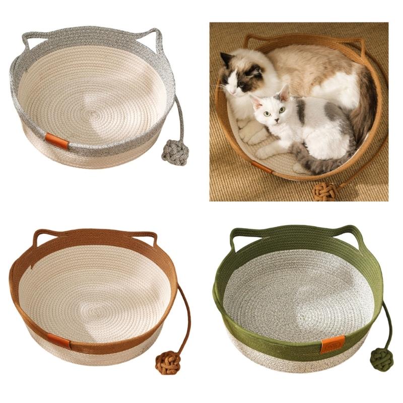 Cats Puppy Bed Basket Base Scratch Resistant Mat for Small to Medium Pet Creative Pet Bed Cute Nest Machine Washable