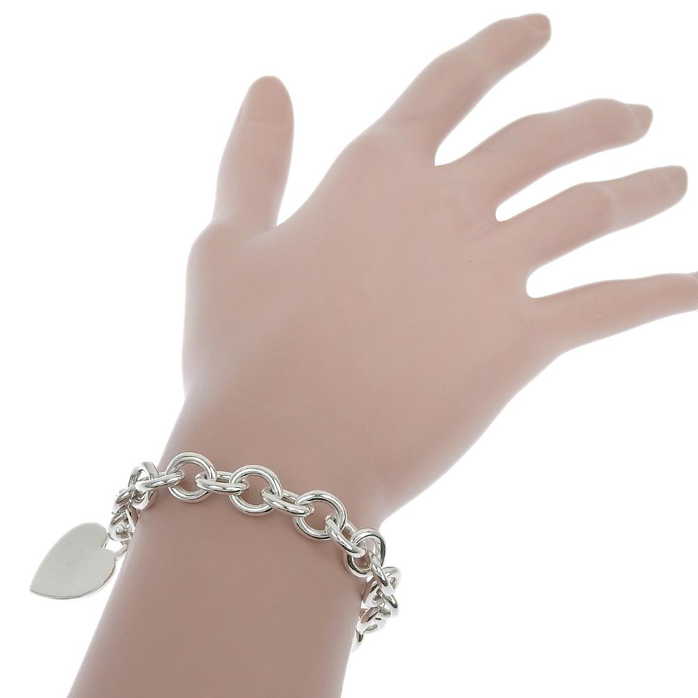 TIFFANY&Co. Return to TIFFANY & Co. Bracelet Heart tag Silver925 heart 34.1g Women Used