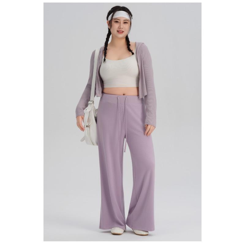 Women S Loose Plus Size Yoga Pants Comfortable Slim Wide Leg Drawstring Workout Pants