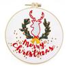 Accessories Xmas Patterns DIY Merry Christmas Cross Stitch Kit Embroidery Hoop Christmas Embroidery