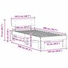 Bed Frame with Headboard Natural Finish 100 X 200 Cm Solid Pine Wood
