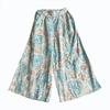Summer Literary Retro Printing Loose Wide-leg Pants Nine-point Casual Culottes Women