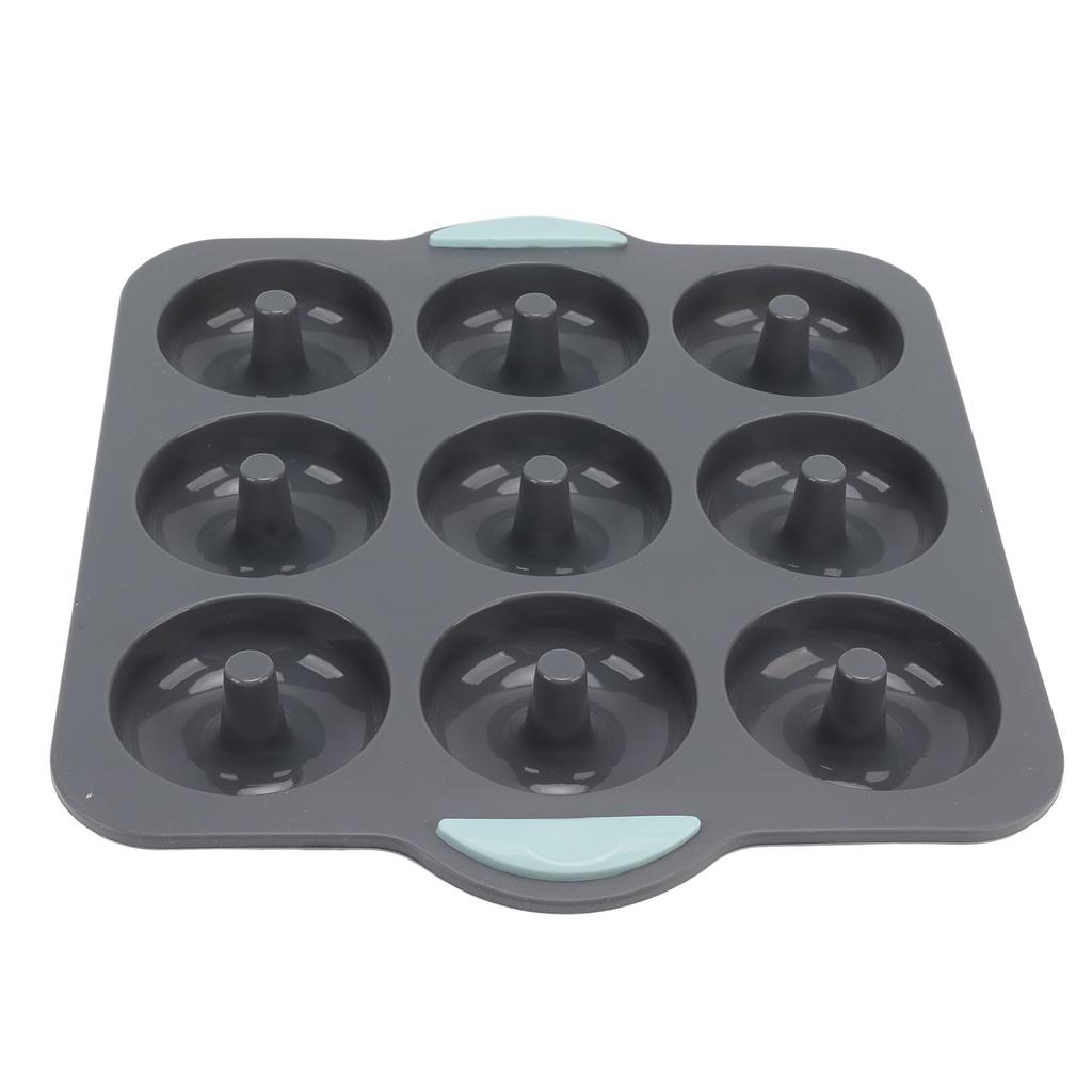 Silicone Donut Mold 9 Cavity Prevents Stick Safe Heat Resistance Doughnut Pan Set for Cake Biscuit Bagels Muffins