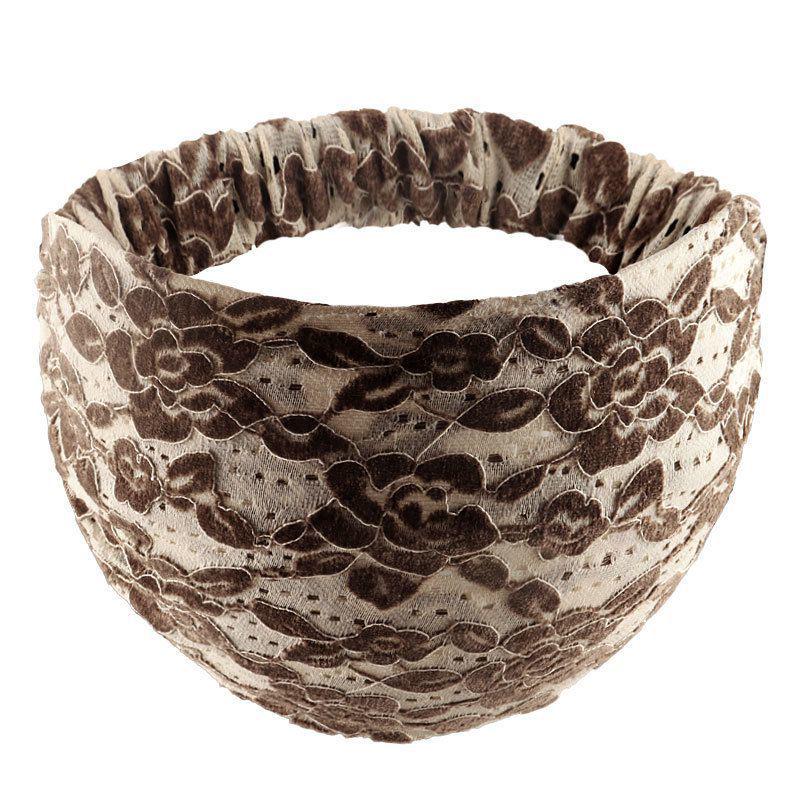 Sweet Versatile European & American Lace Headband: Wide Hair Net Headscarf