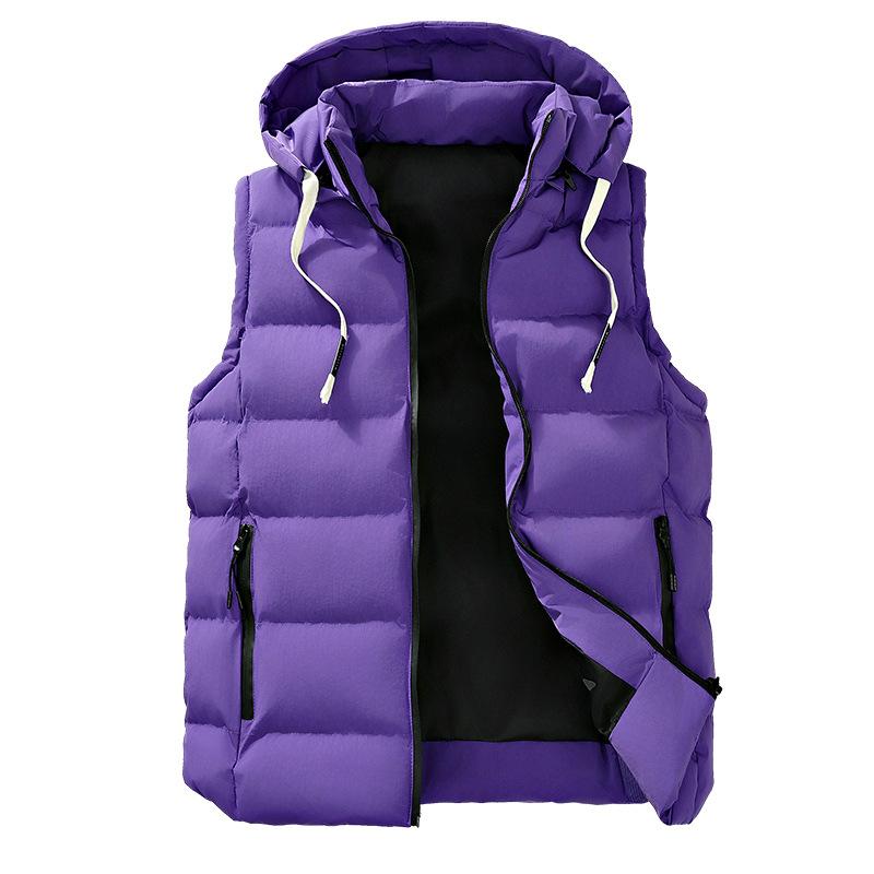 Vīriešu noņemama kapuces dūnu veste bez