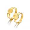 40Pcs/Lot 7/8mm Adjustable Gold Plated Ring Settings Base Blank for DIY Rings Jewelry Findings Making Accessories Supplies