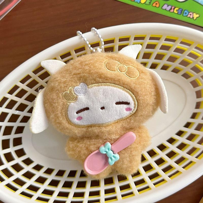 Cute Kawaii Plush Keychain Little Lamb Anime Keyring For Bag Gift For Girls Kids