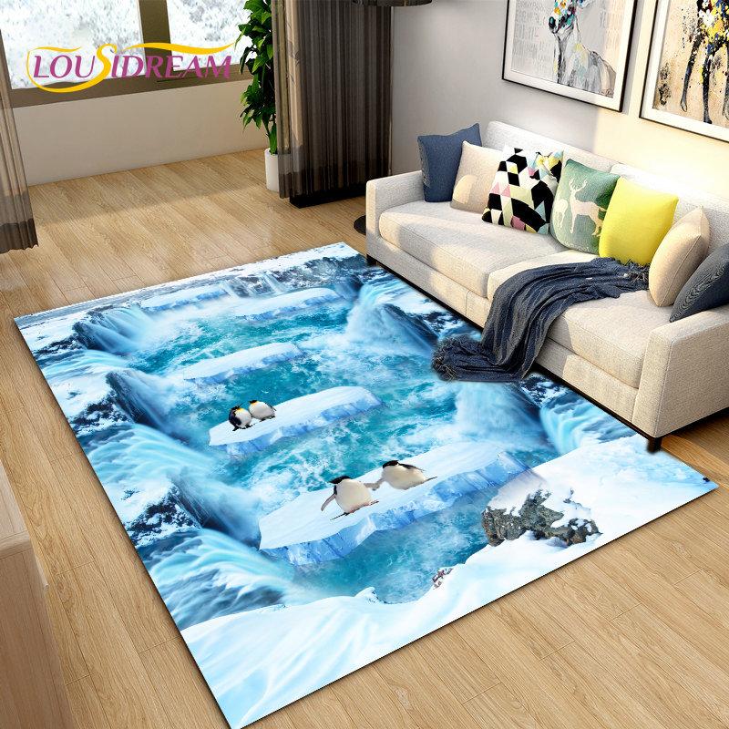 3D Illusion Animal,Zoon,Beast Area Rug Large,Carpet for Living Room Bedroom Sofa,Kitchen Doormat Non-slip Floor Mat Tapis Salon