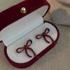 1 Pair Women’s Vintage Elegant Bowknot Stud Earrings Hollow Large Design Daily Wear Thanksgiving Gift Party&Vacation Accessories