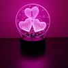 3D Lamp LED Night Light illusion I Love You Gadget Heart Bedroom Desk Lamps Home Decor Romantic Night Love Valentine's Day Gifts