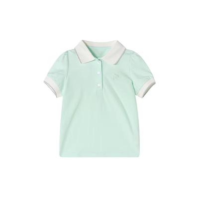 Desha Girls' College Style Knitted Short Sleeve T-shirt