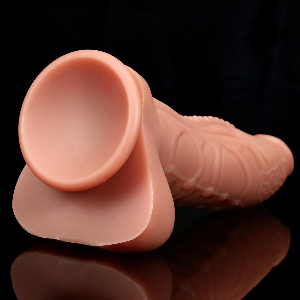 Silica Gel Realistic Dildos for Women Skin Sliding Foreskin Testicles Dildo Anal Vaginal Stimulation Strap on Big Penis Sex Toys For