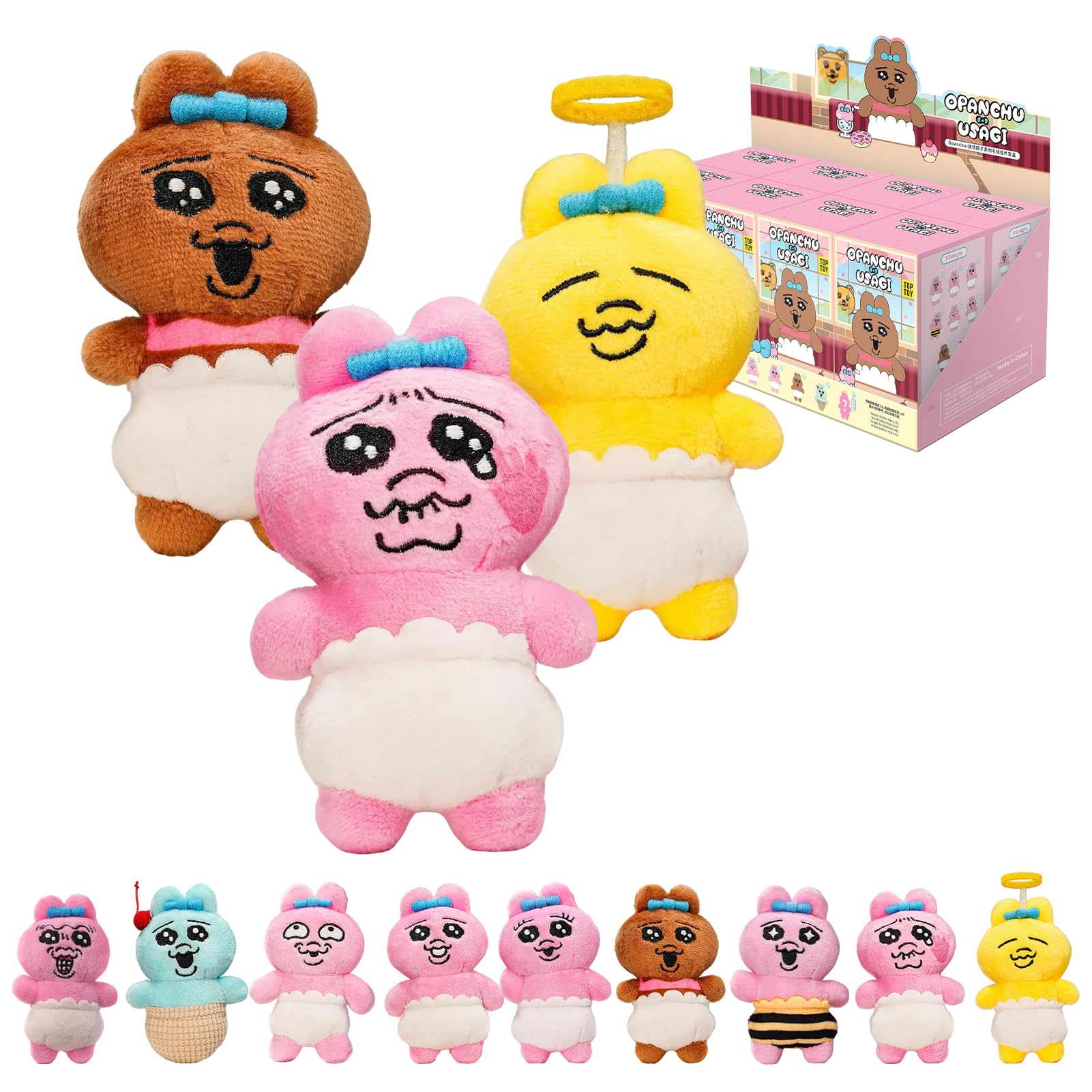 TOP TOY Плюшевая игрушка Опанчу Усаги Серия Коробка Гачапон Слепой бокс Пластик Премиум Мягкий винил Подарок на День рождения Рождество 8 см Шаловливый партнер