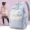 New fashion backpack, light primary school bag, large-capacity printed cute bunny backpack